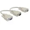 DELOCK VGA apa > 2 x VGA anya adapter, 20 cm