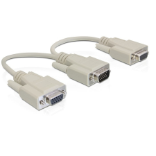 DELOCK VGA apa &gt; 2 x VGA anya adapter, 20 cm kábel és adapter