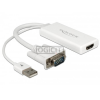 DELOCK VGA?HDMI adapter audió funkcióval