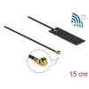 DELOCK WLAN 802.11 ac/ax/a/h/b/g/n Antenna, MHF I csatlakozódugó, 2 - 4 dBi, 15 cm-es NYÁK-lap, bel