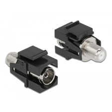 DELOCK Záró modul IEC kimeneti > F kimeneti fekete kábel és adapter
