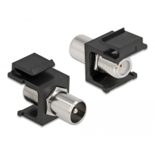 DELOCK Záró modul IEC kimeneti &gt; F kimeneti fekete kábel és adapter