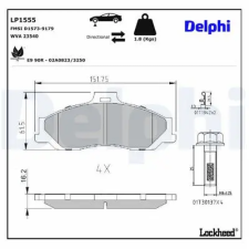 DELPHI fékbetétkészlet, rögzítőfék LP1555 fékbetét