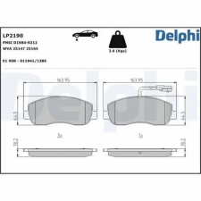 DELPHI fékbetétkészlet, rögzítőfék LP2190 autóalkatrész