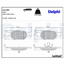 DELPHI fékbetétkészlet, tárcsafék LP1385 autóalkatrész