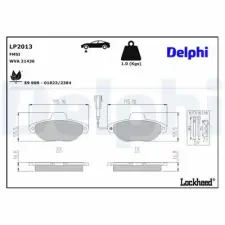 DELPHI fékbetétkészlet, tárcsafék LP2013 fékbetét