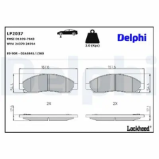 DELPHI fékbetétkészlet, tárcsafék LP2037 autóalkatrész