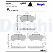 DELPHI fékbetétkészlet, tárcsafék LP2046 autóalkatrész