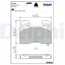 DELPHI fékbetétkészlet, tárcsafék LP3366 autóalkatrész