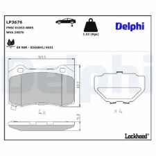 DELPHI fékbetétkészlet, tárcsafék LP3676 autóalkatrész