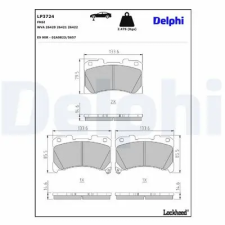 DELPHI fékbetétkészlet, tárcsafék LP3724 autóalkatrész
