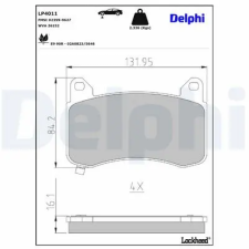 DELPHI fékbetétkészlet, tárcsafék LP4011 autóalkatrész