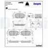 DELPHI fékbetétkészlet, tárcsafék LP5102EV