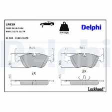 DELPHI fékbetétkészlet, tárcsafék LP839 fékbetét