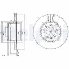 DELPHI féktárcsa BG2433 autóalkatrész