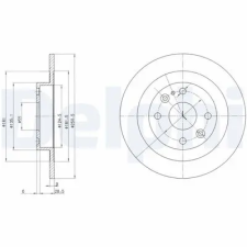 DELPHI féktárcsa BG2805 autóalkatrész