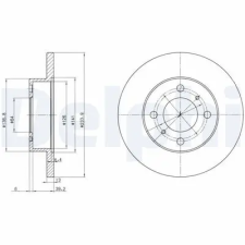 DELPHI féktárcsa BG2809 autóalkatrész