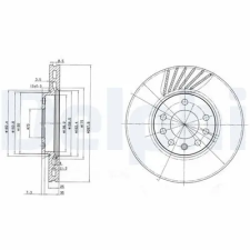 DELPHI féktárcsa BG3142 autóalkatrész