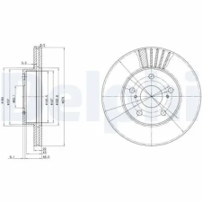 DELPHI féktárcsa BG3171 autóalkatrész