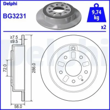 DELPHI féktárcsa BG3231 autóalkatrész