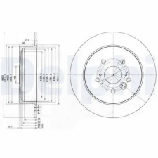 DELPHI féktárcsa BG3691 autóalkatrész