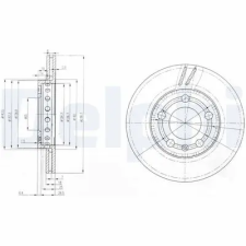 DELPHI féktárcsa BG3695 autóalkatrész