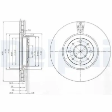 DELPHI féktárcsa BG3699 autóalkatrész