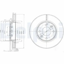 DELPHI féktárcsa BG3800 autóalkatrész