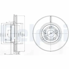 DELPHI féktárcsa BG3913 autóalkatrész