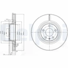 DELPHI féktárcsa BG3939 autóalkatrész