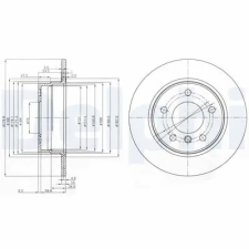DELPHI féktárcsa BG3948C autóalkatrész