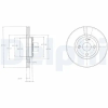 DELPHI féktárcsa BG3966