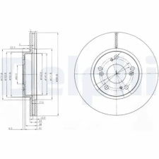 DELPHI féktárcsa BG3980C autóalkatrész