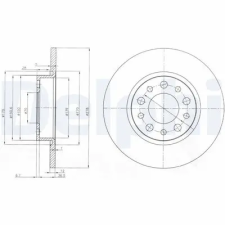 DELPHI féktárcsa BG3994 autóalkatrész