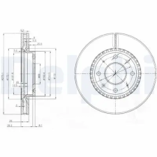 DELPHI féktárcsa BG4016 autóalkatrész