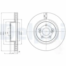 DELPHI féktárcsa BG4111 autóalkatrész