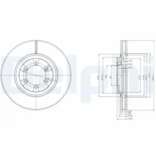 DELPHI féktárcsa BG4133 autóalkatrész