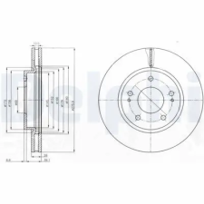 DELPHI féktárcsa BG4147 autóalkatrész