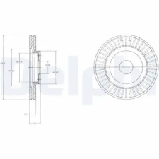 DELPHI féktárcsa BG4214 autóalkatrész