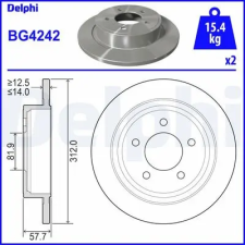 DELPHI féktárcsa BG4242 autóalkatrész