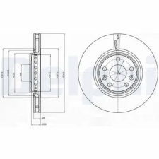 DELPHI féktárcsa BG4266 autóalkatrész