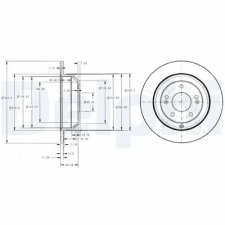 DELPHI féktárcsa BG4335 autóalkatrész