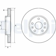 DELPHI féktárcsa BG4667C autóalkatrész