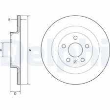 DELPHI féktárcsa BG4950C autóalkatrész