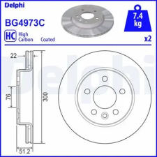 DELPHI féktárcsa BG4973C autóalkatrész