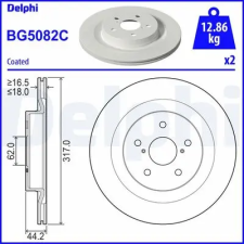 DELPHI féktárcsa BG5082C autóalkatrész