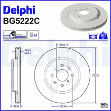 DELPHI féktárcsa BG5222C autóalkatrész