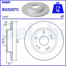 DELPHI féktárcsa BG5297C autóalkatrész
