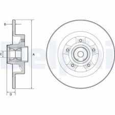 DELPHI féktárcsa BG9115RS autóalkatrész