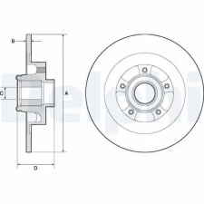DELPHI féktárcsa BG9134RS autóalkatrész